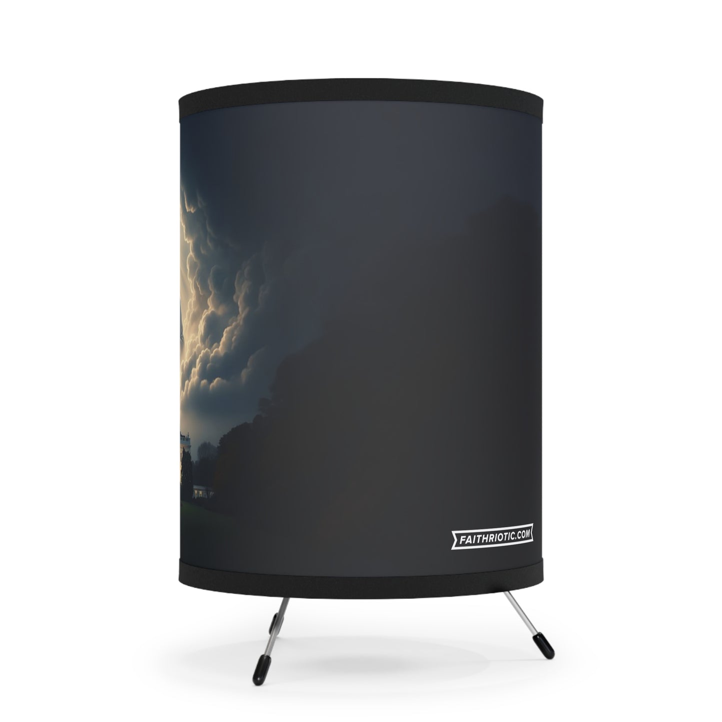 "Jesus Over the White House" Tripod Lamp