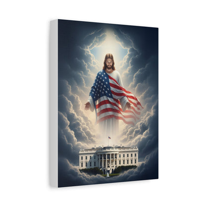 "Jesus Watching Over America" – Matte Canvas