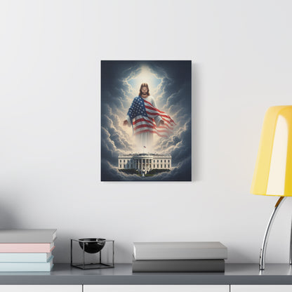 "Jesus Watching Over America" – Matte Canvas