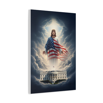 "Jesus Watching Over America" – Matte Canvas
