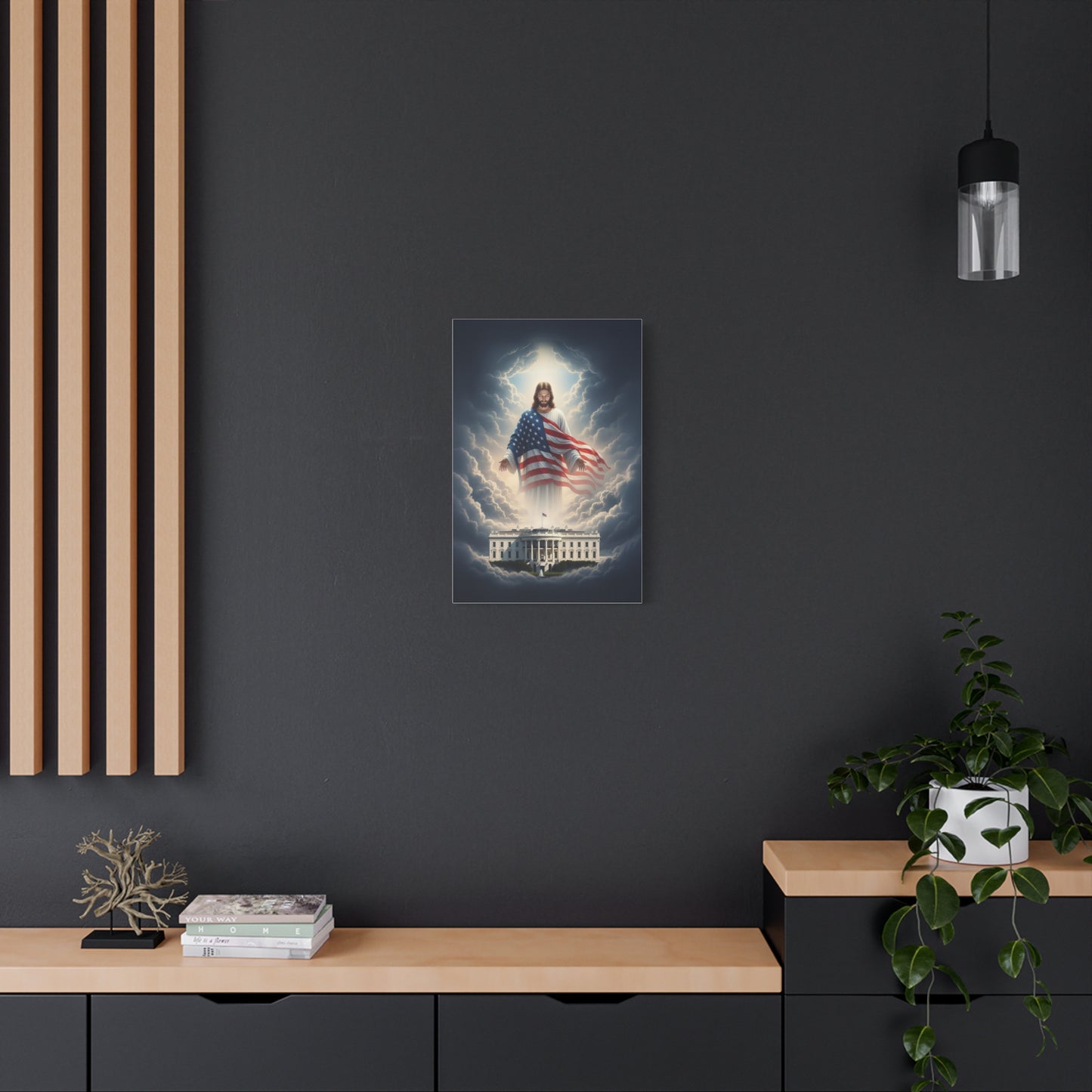 "Jesus Watching Over America" – Matte Canvas