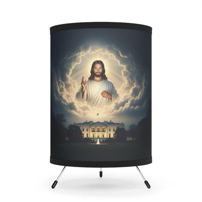 "Jesus Over the White House" Tripod Lamp