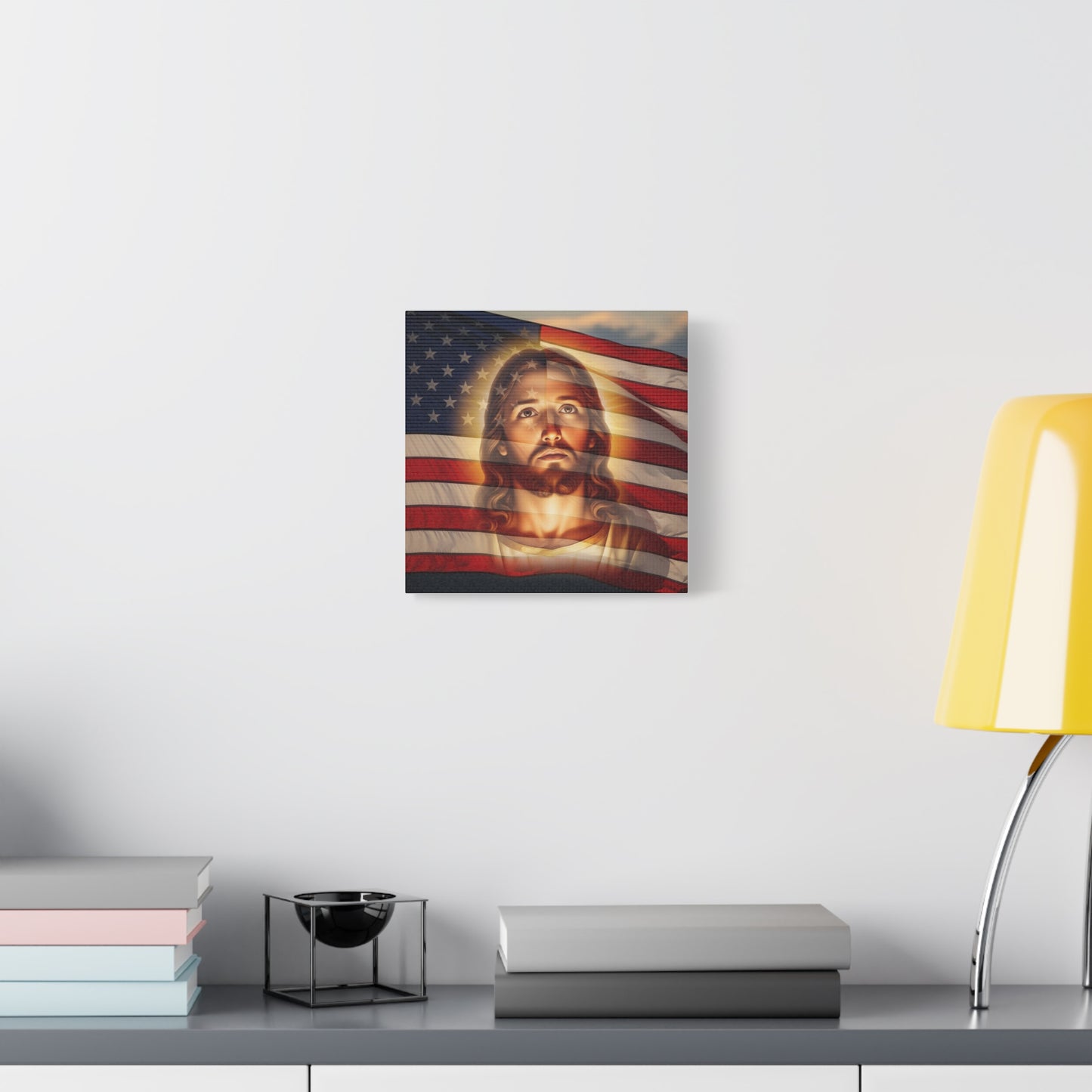"Jesus Stars and Stripes" – Matte Canvas