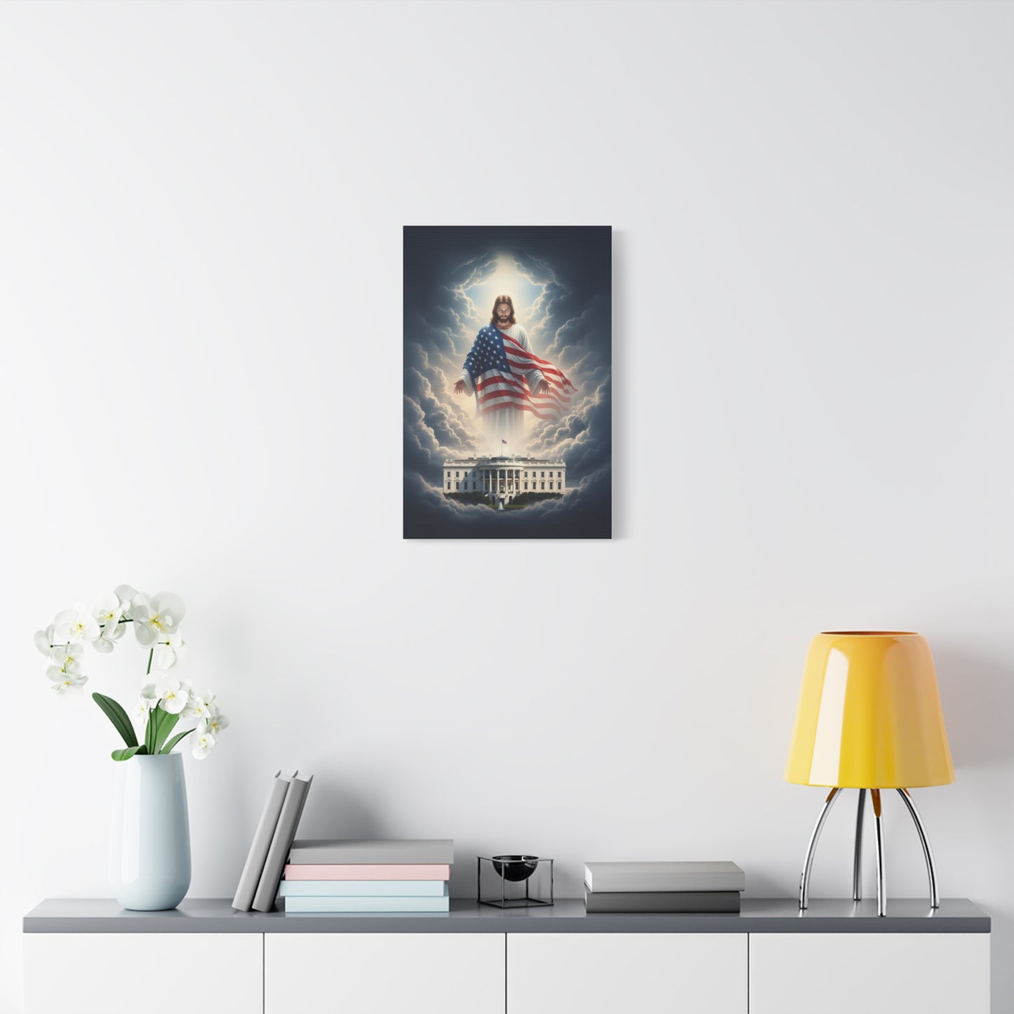"Jesus Watching Over America" – Matte Canvas
