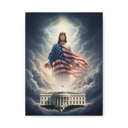 "Jesus Watching Over America" – Matte Canvas
